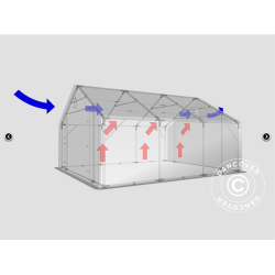 Lagertlt PRO 5x6x2x3,39m PVC 500g, Gr