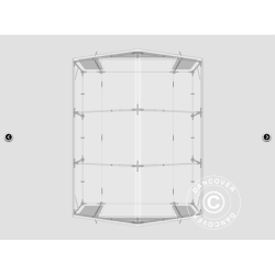 Lagertlt PRO 5x6x2x3,39m PVC 500g, Gr