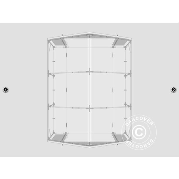 Lagertlt PRO 5x6x2x3,39m PVC 500g, Gr