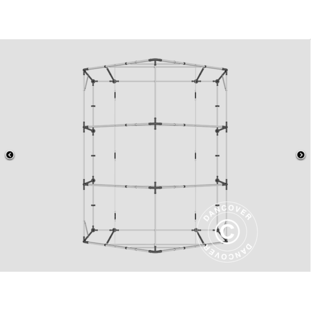 Lagertlt PRO 5x6x2x3,39m PVC 500g, Gr