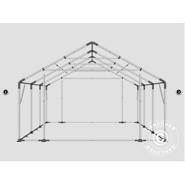 Lagertlt PRO 5x6x2x3,39m PVC 500g, Gr