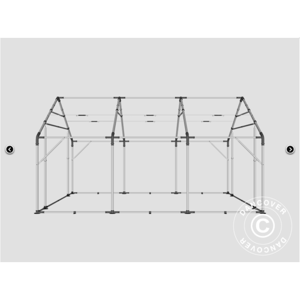 Lagertlt PRO 5x6x2x3,39m PVC 500g, Gr