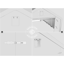 Lagertlt PRO 5x6x2x3,39m PVC 500g, Gr