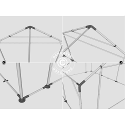 Lagertlt PRO 5x6x2x3,39m PVC 500g, Gr
