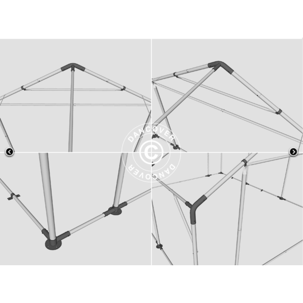 Lagertlt PRO 5x6x2x3,39m PVC 500g, Gr