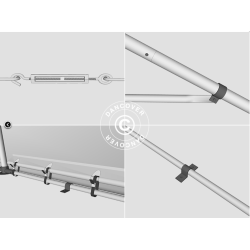 Lagertlt PRO 5x6x2x3,39m PVC 500g, Gr