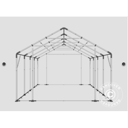 Lagertlt PRO XL 5x8x2,5x3,89m PVC 500g
