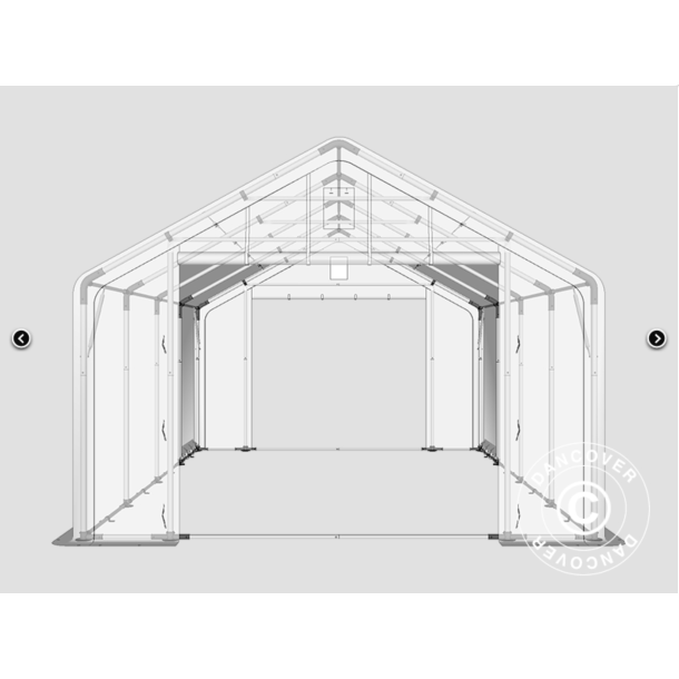 Lagertlt PRO 5x8x2x3,39m PVC 500g