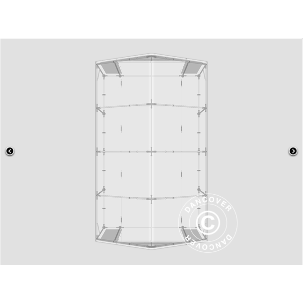 Lagertlt PRO 5x8x2x3,39m PVC 500g
