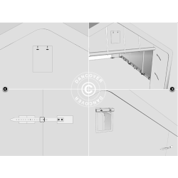 Lagertlt PRO 5x8x2x3,39m PVC 500g