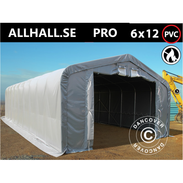 Lagertlt PRO 6x12x3,7m PVC 600g med takpanel