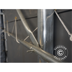 Lagertlt PRO 6x12x3,7m PVC 600g med takpanel