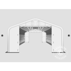 Lagertlt PRO 6x12x3,7m PVC 600g med takpanel