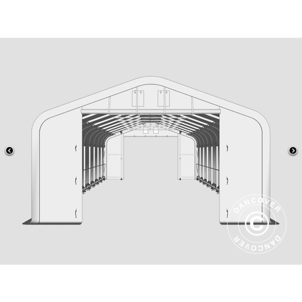 Lagertlt PRO 6x12x3,7m PVC 600g med takpanel