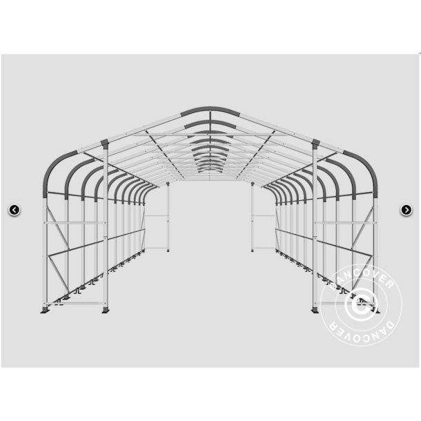 Lagertlt PRO 6x12x3,7m PVC 600g med takpanel