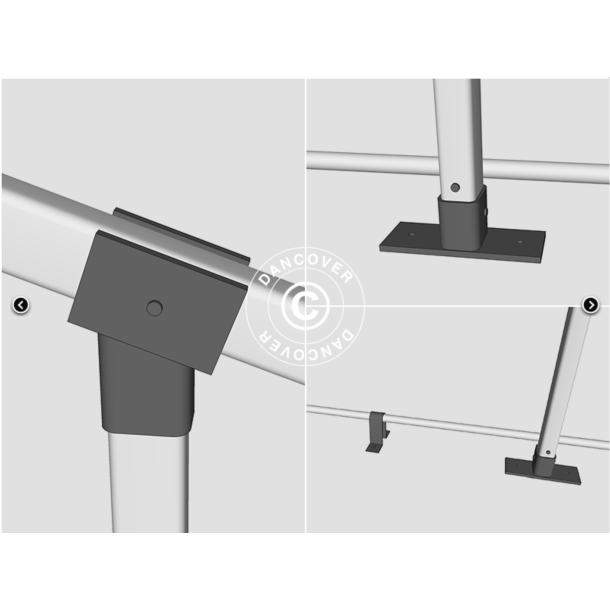 Lagertlt PRO 6x12x3,7m PVC 600g med takpanel