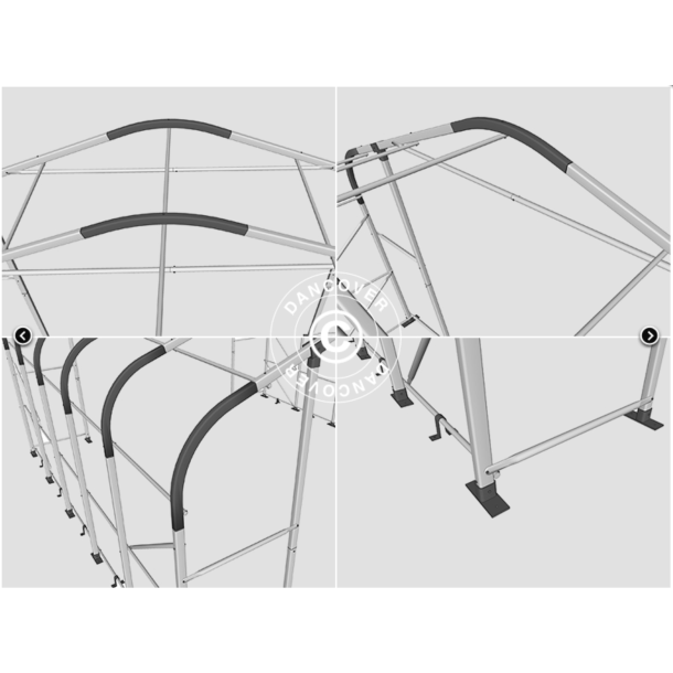 Lagertlt PRO 6x12x3,7m PVC 600g med takpanel