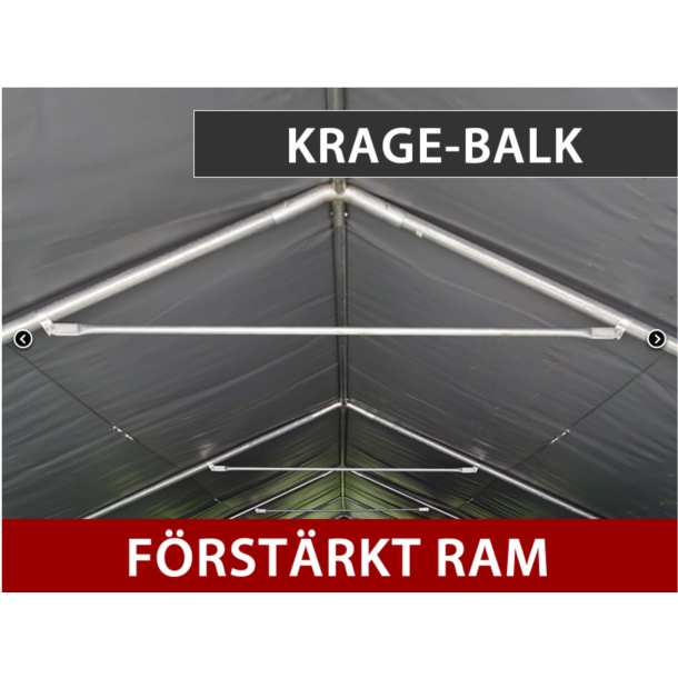 Lagertlt PRO 6x18x3,7m PVC 600g med takpanel