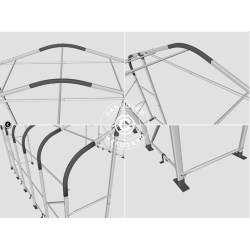 Lagertlt PRO 6x18x3,7m PVC 600g med takpanel