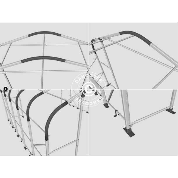 Lagertlt PRO 6x18x3,7m PVC 600g med takpanel