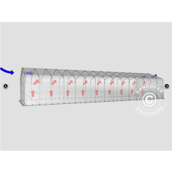 Lagertlt PRO 6x18x3,7m PVC 600g med takpanel