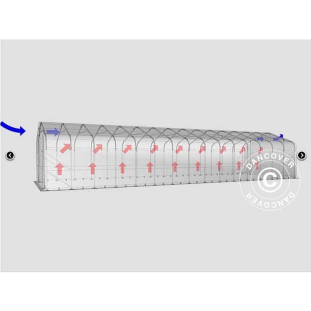Lagertlt PRO 6x18x3,7m PVC 600g med takpanel