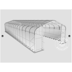Lagertlt PRO 6x18x3,7m PVC 600g med takpanel
