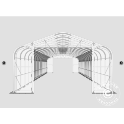 Lagertlt PRO 6x18x3,7m PVC 600g med takpanel