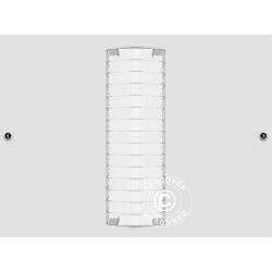 Lagertlt PRO 6x18x3,7m PVC 600g med takpanel