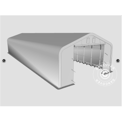 Lagertlt PRO 6x18x3,7m PVC 600g med takpanel