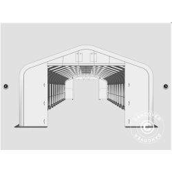 Lagertlt PRO 6x18x3,7m PVC 600g med takpanel