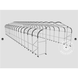 Lagertlt PRO 6x18x3,7m PVC 600g med takpanel
