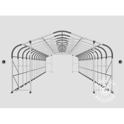 Lagertlt PRO 6x18x3,7m PVC 600g med takpanel