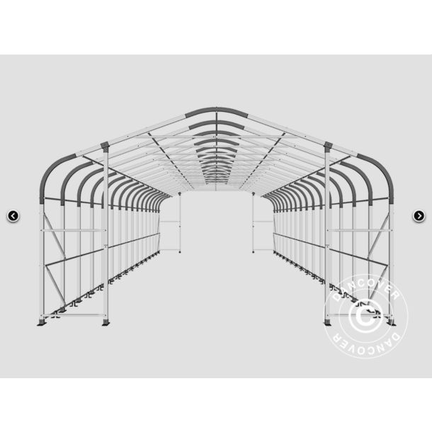 Lagertlt PRO 6x18x3,7m PVC 600g med takpanel