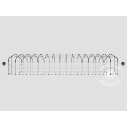 Lagertlt PRO 6x18x3,7m PVC 600g med takpanel