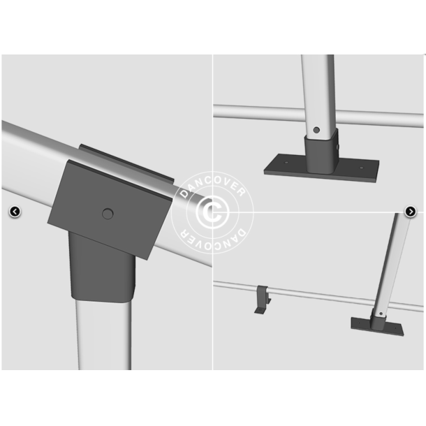 Lagertlt PRO 6x18x3,7m PVC 600g med takpanel