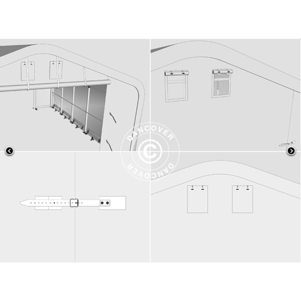 Lagertlt PRO 6x18x3,7m PVC 600g med takpanel