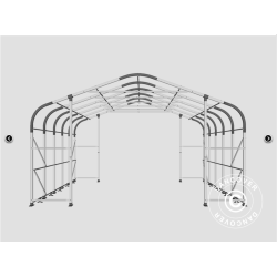 Lagertlt PRO 6x6x3,7m PVC 600g