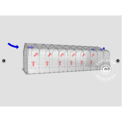 Lagertlt PRO 7x14x3,8m PVC 600g med takpanel