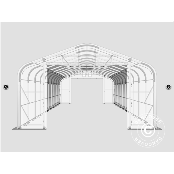 Lagertlt PRO 7x14x3,8m PVC 600g med takpanel