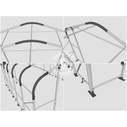 Lagertlt PRO 7x14x3,8m PVC 600g med takpanel