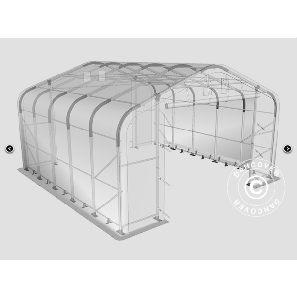 Lagertlt PRO 7x7x3,8m PVC 600g med takpanel