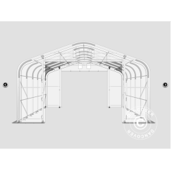 Lagertlt PRO 7x7x3,8m PVC 600g med takpanel