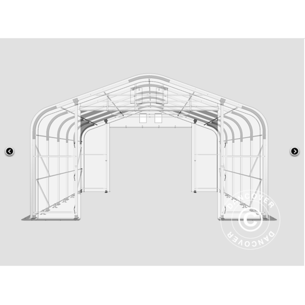 Lagertlt PRO 7x7x3,8m PVC 600g med takpanel
