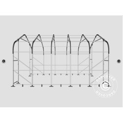 Lagertlt PRO 7x7x3,8m PVC 600g med takpanel