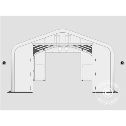 Lagertlt PRO 7x7x3,8m PVC 600g med takpanel