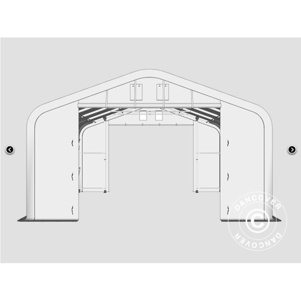 Lagertlt PRO 7x7x3,8m PVC 600g med takpanel