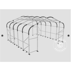Lagertlt PRO 7x7x3,8m PVC 600g med takpanel