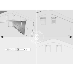 Lagertlt PRO 7x7x3,8m PVC 600g med takpanel