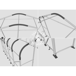 Lagertlt PRO 7x7x3,8m PVC 600g med takpanel
